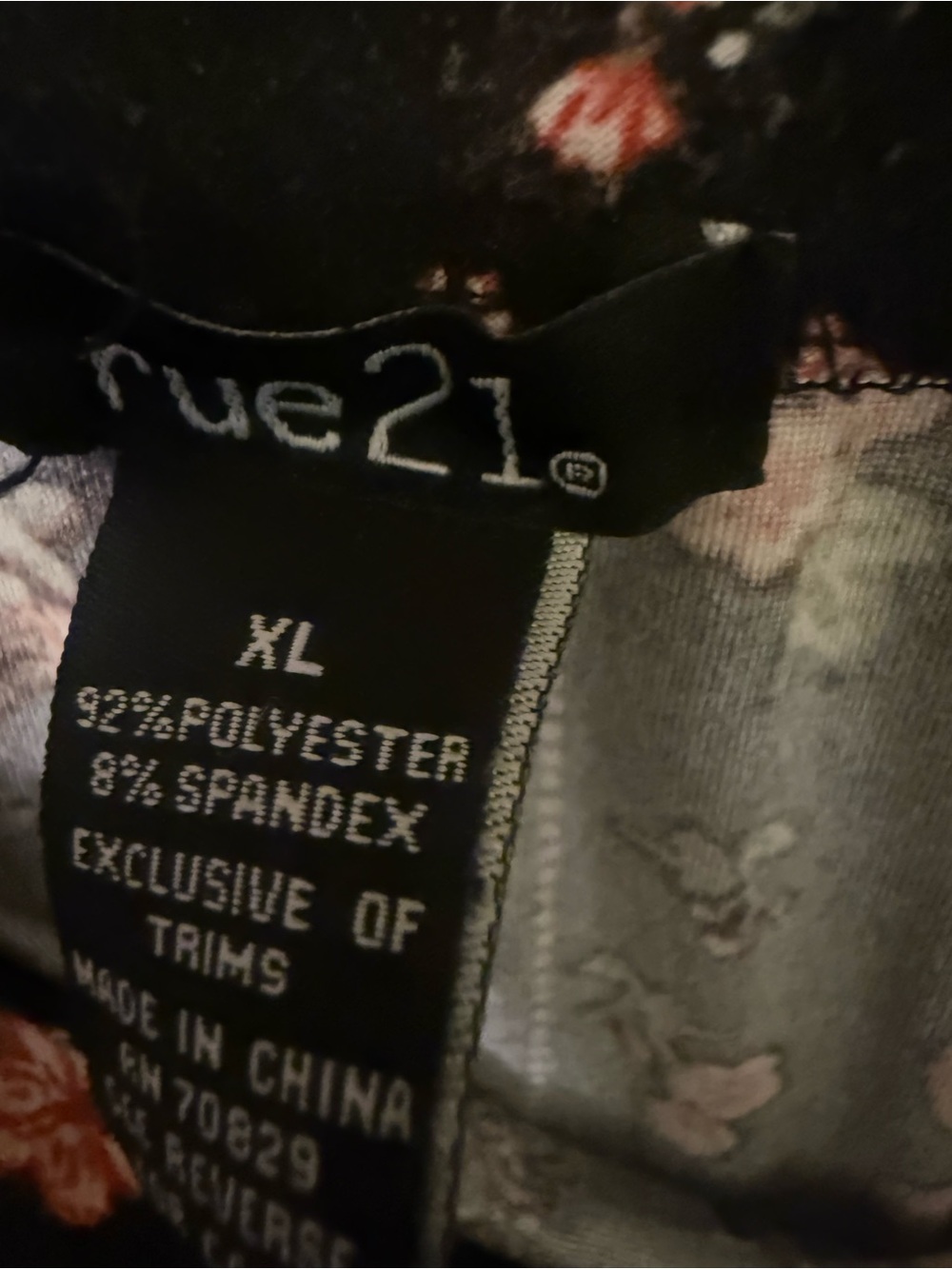 Rue21 Black Skirt with Pink Floral Paisley Print - Picture 2 of 5